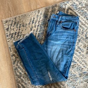 Madewell high rise slim cropped boyfriend jeans size 26
